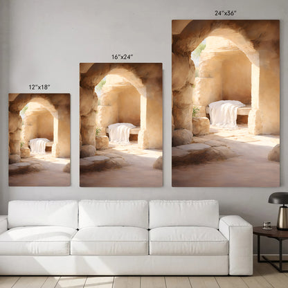 Empty Tomb - He Has Risen Resurrection Poster/Canvas