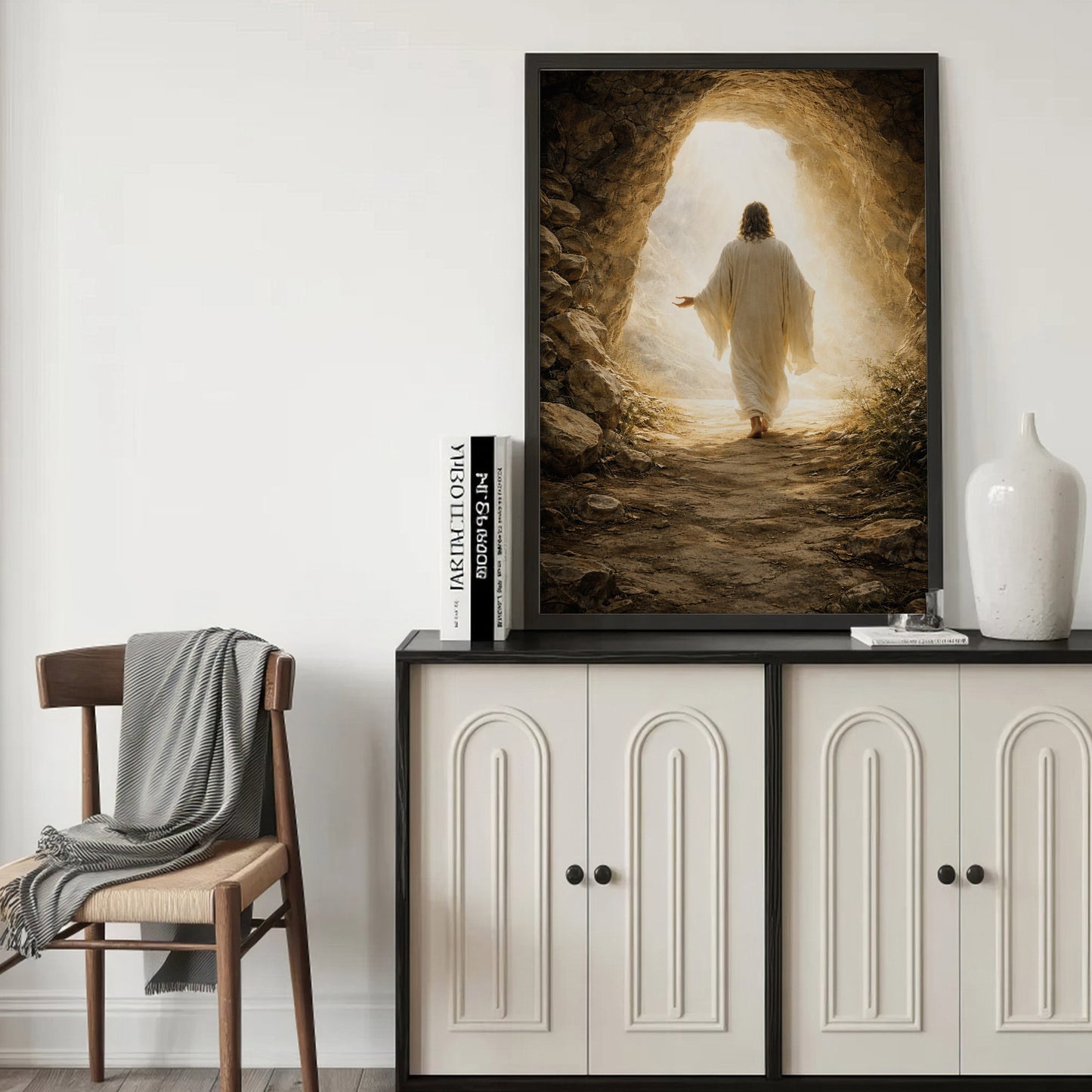 He Is Risen – Light Beyond the Tomb Christian Wall Art Poster/Canvas