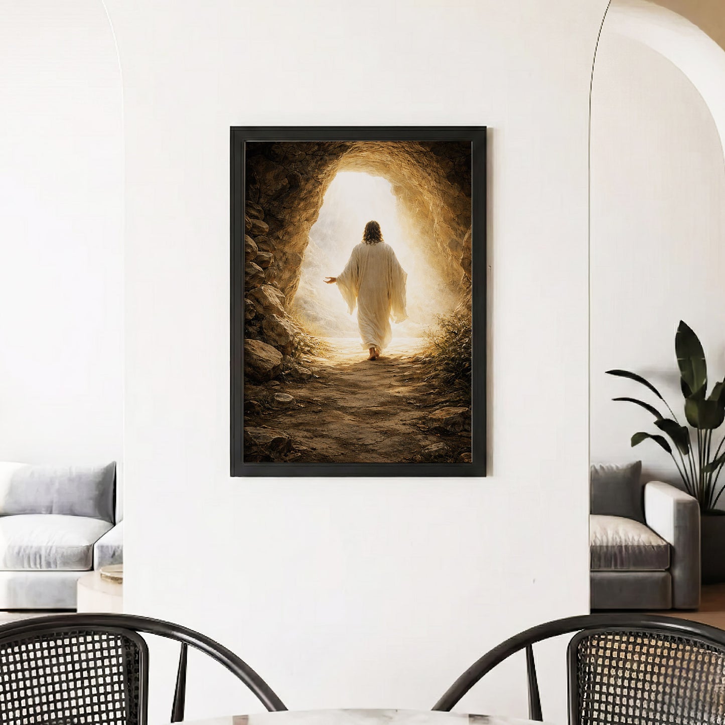 He Is Risen – Light Beyond the Tomb Christian Wall Art Poster/Canvas