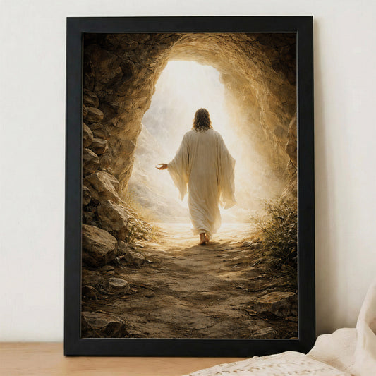 He Is Risen – Light Beyond the Tomb Christian Wall Art Poster/Canvas