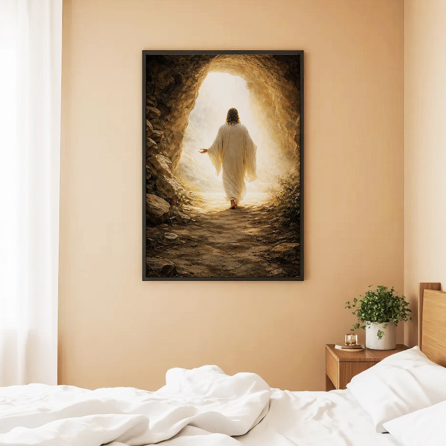 He Is Risen – Light Beyond the Tomb Christian Wall Art Poster/Canvas