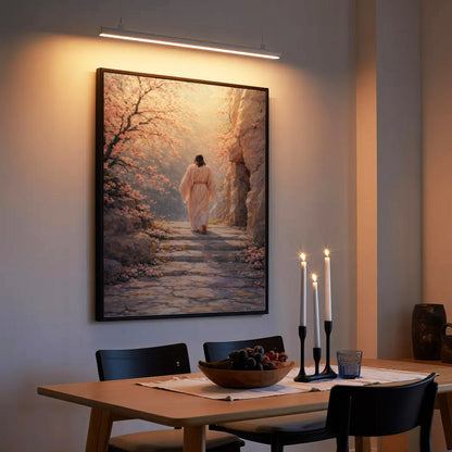 Walking With Grace – Spring Path of Faith Jesus Wall Art Poster/Canvas