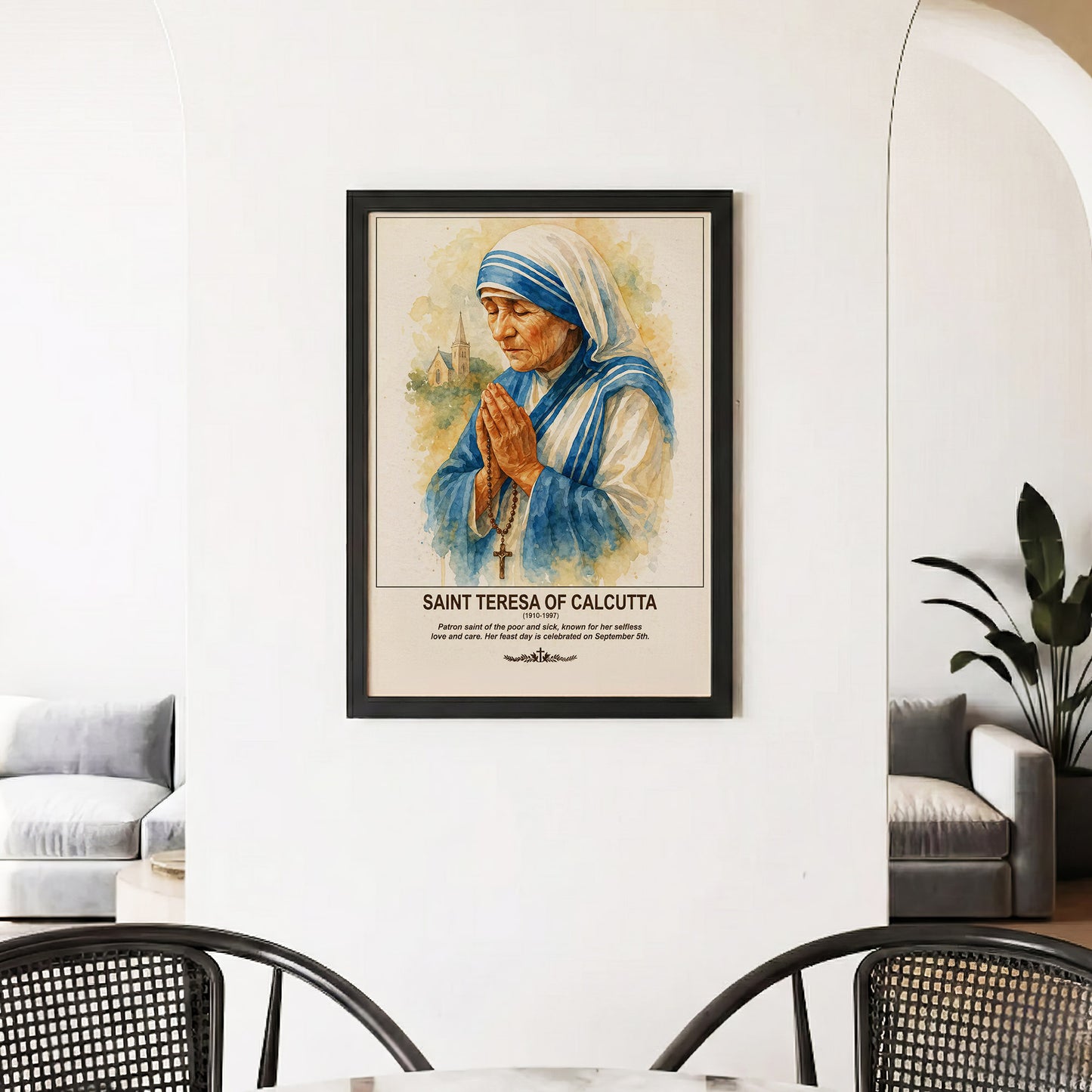 Saint Teresa of Calcutta Prayer and Compassion Poster/Canvas