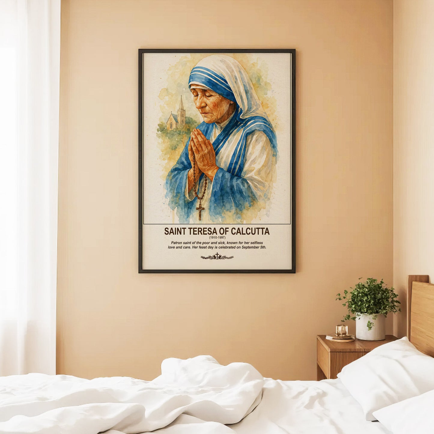 Saint Teresa of Calcutta Prayer and Compassion Poster/Canvas