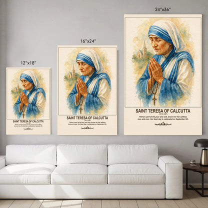 Saint Teresa of Calcutta Prayer and Compassion Poster/Canvas