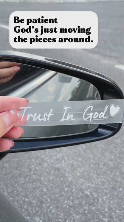 Trust in God Mirror Decals for Cars, Trucks, Motorcycles