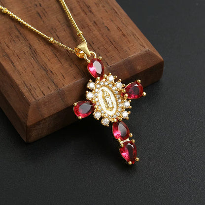 Rainbow Faith Cross Necklace