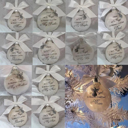 Flat Ornament Angel In Heaven Memorial Christmas Ornament – Family Remembrance Keepsake Gift