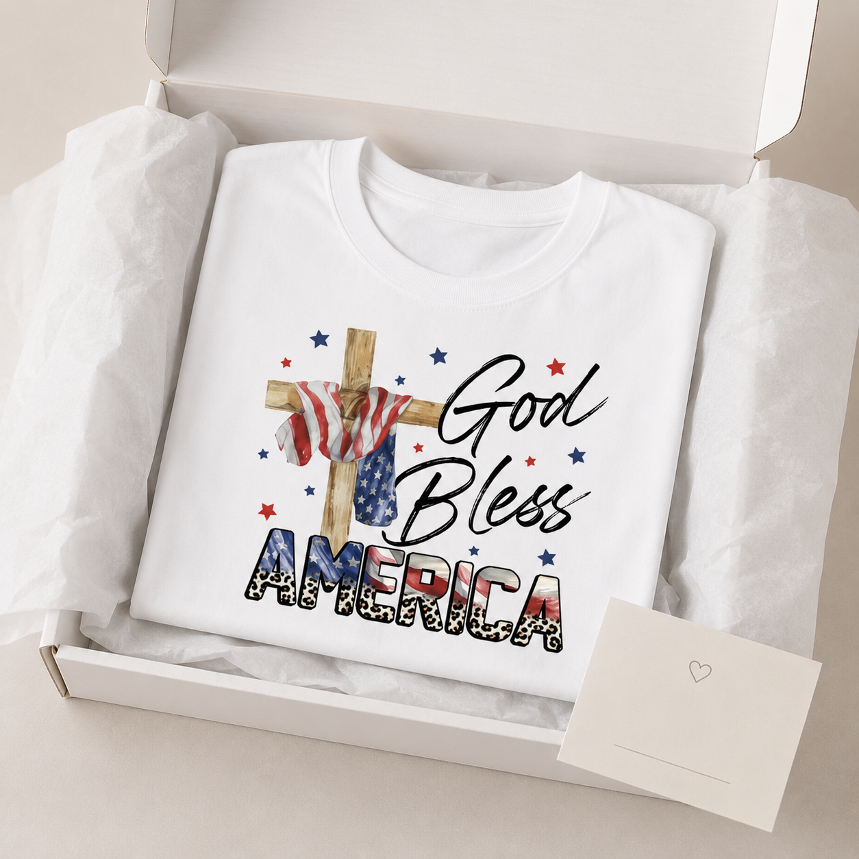 God Bless America Cross Flag – Unisex Tshirt / Hoodie / Sweatshirt