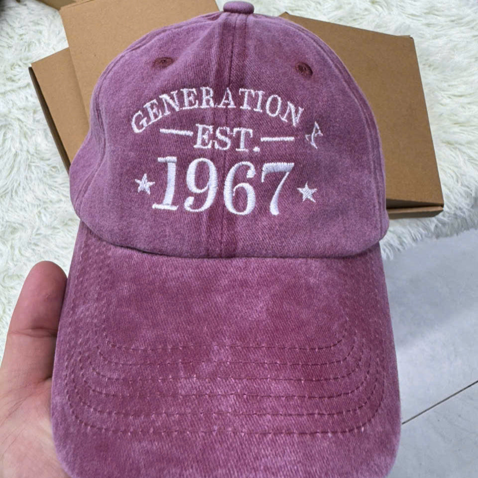 Generation X EST. Custom Year Baseball Cap - Personalized Vintage Pride Hat
